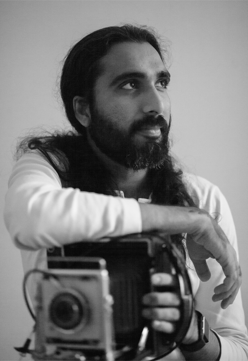 Rahul Pardasani with a large format camera